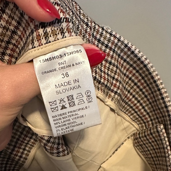 Chloe High Rise Houndstooth Wool Blend Tweed Shorts size 36 - Picture 5 of 6